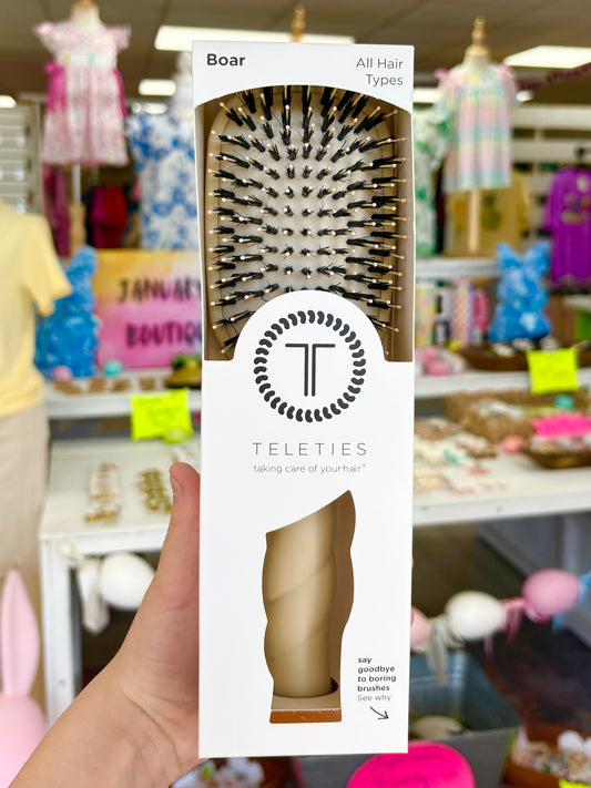 Boar Bristle Hair Brush - Tan - All Hair Types