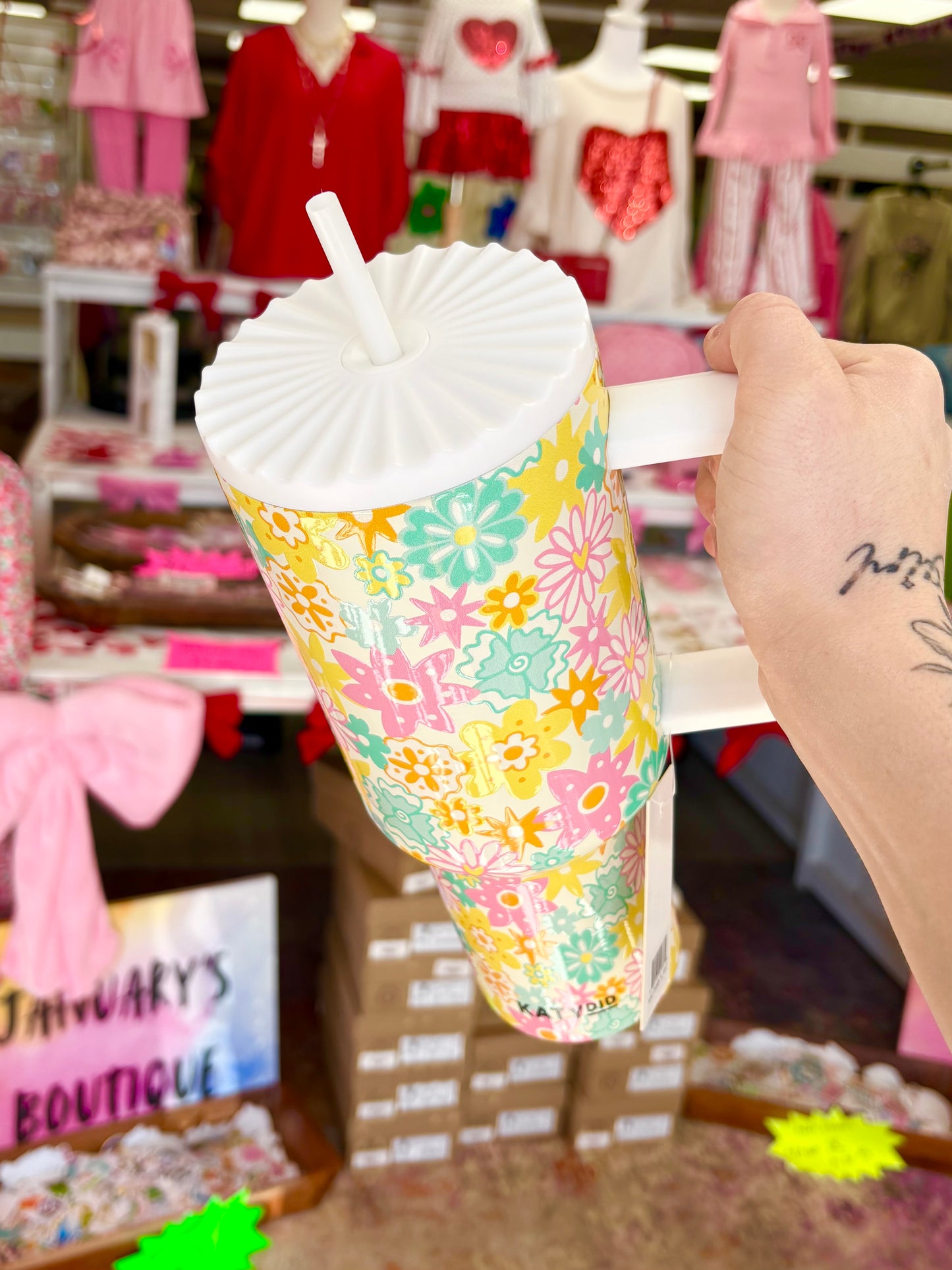 KK Spring Flowers Stainless Steel Tumbler (38 ounces)