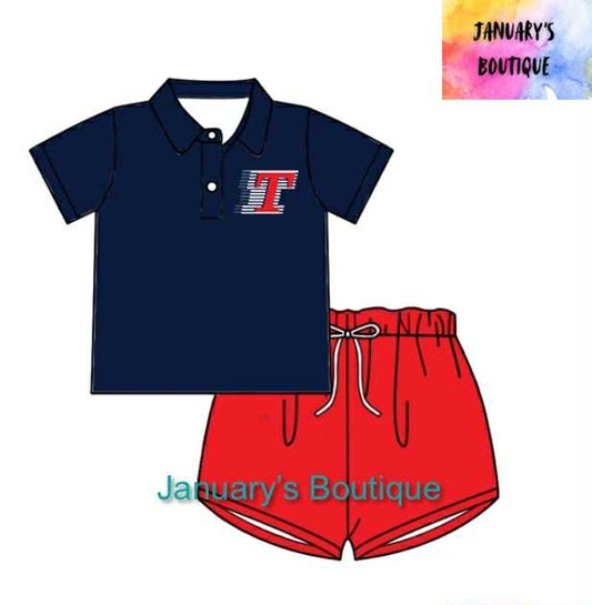 Boys Toombs Bulldogs Short Set