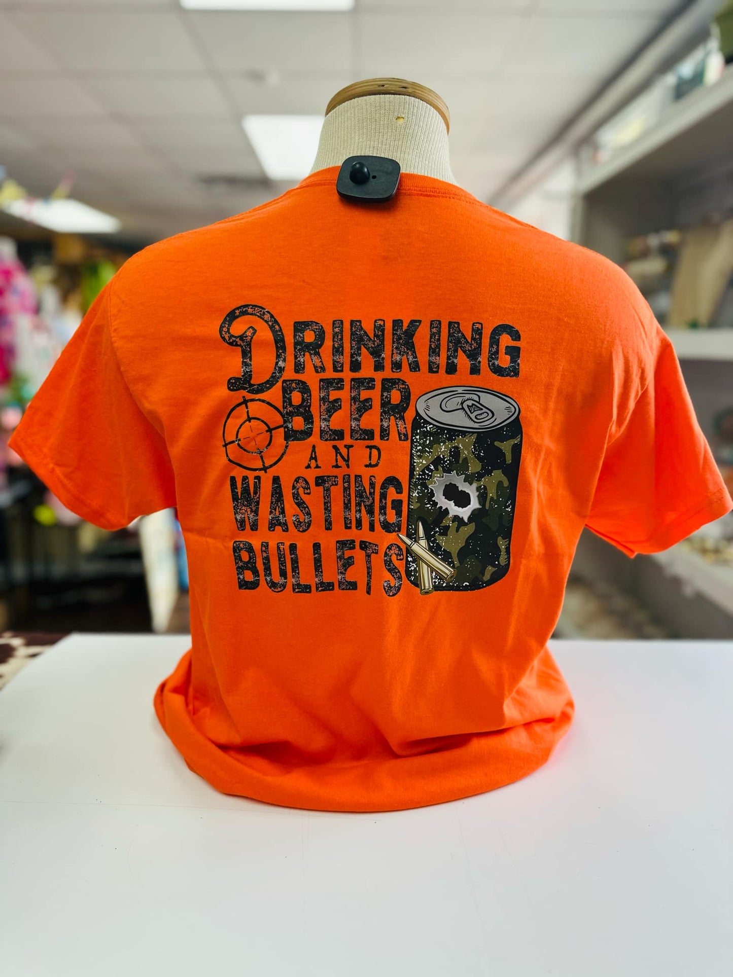 Men's Drinking Beer and Wasting Bullets T-shirt