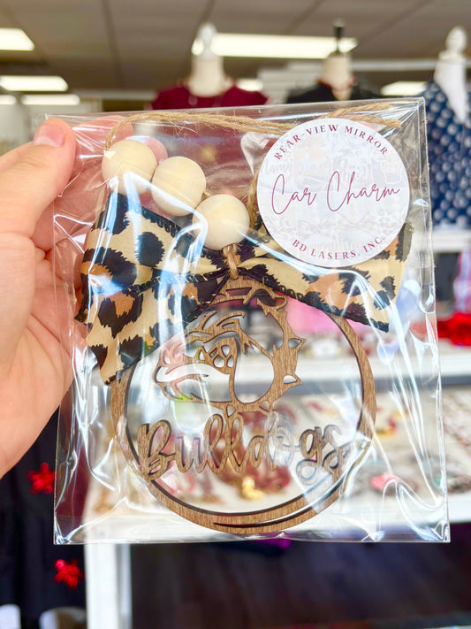 KK Leopard Print Bulldogs Car Charm