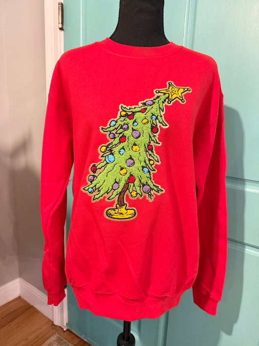 Red Grin*h Tree Sweatshirt