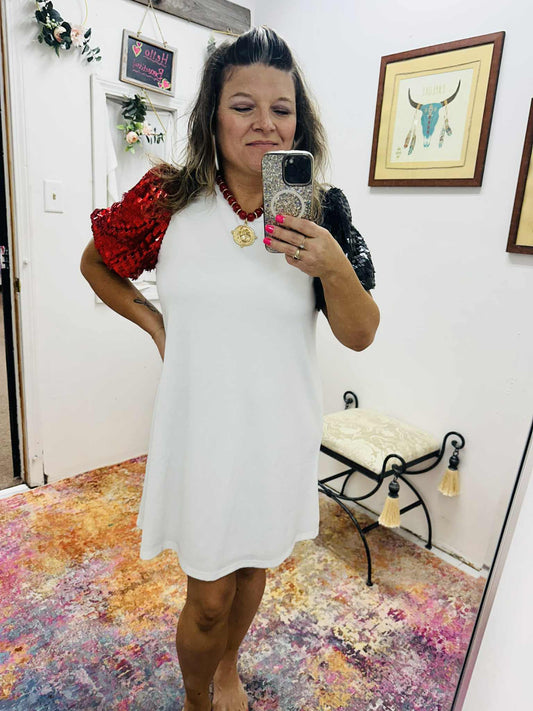 SC Women's TCEC Red Black and White Dress