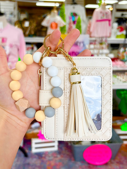 KK Tan Textured Wallet Wristlet