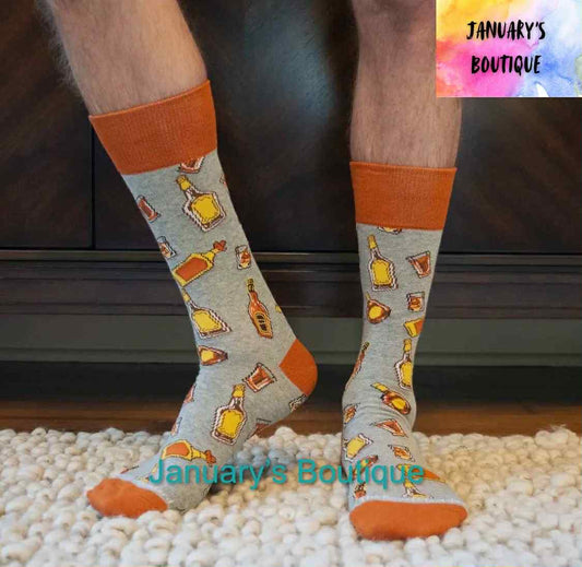 Men's On the Rocks Socks Gray/Brown One Size