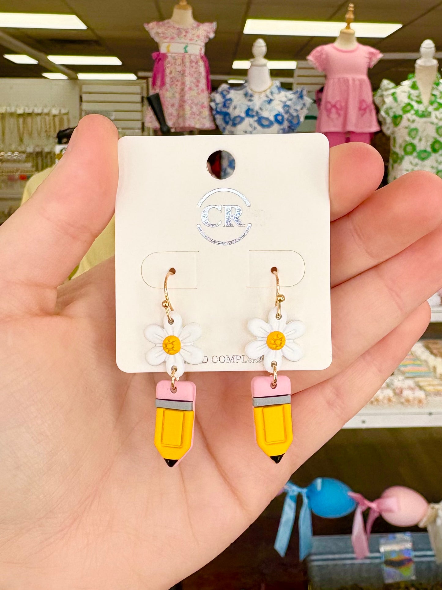 KK Pencil W/ Daisy Earrings