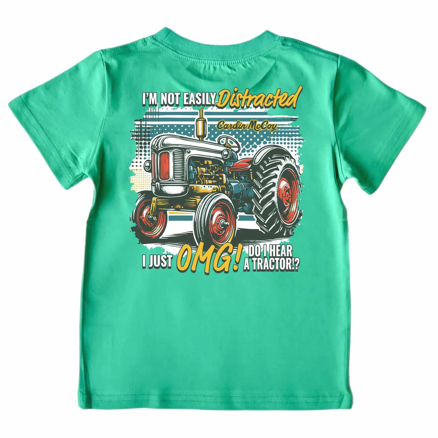 Boys Girls Cardin McCoy "Distracted By Tractors" T-shirt