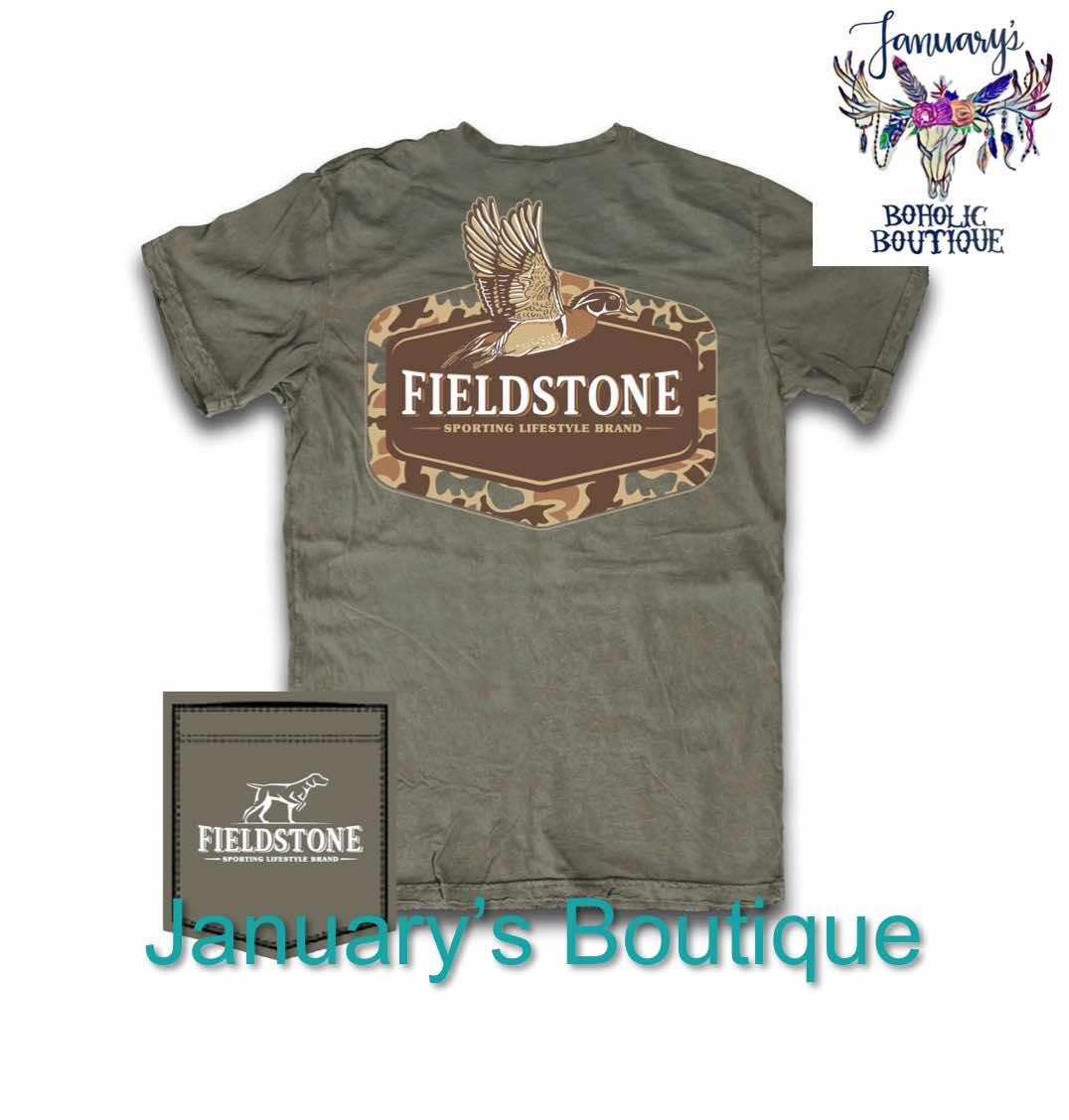 Boys Fieldstone Camo Wood Duck T-shirt