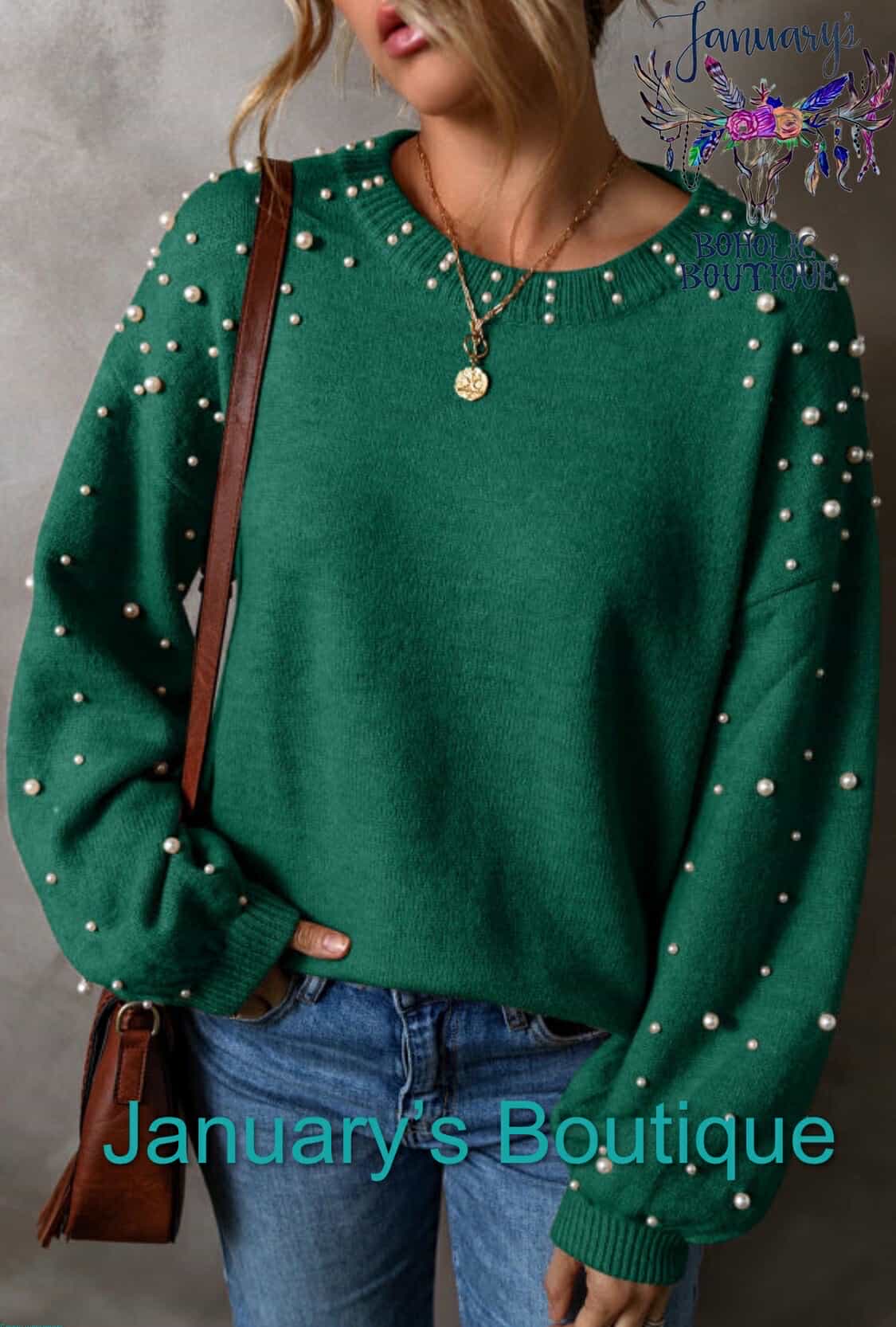 Women's Evergreen Pearl Sweater