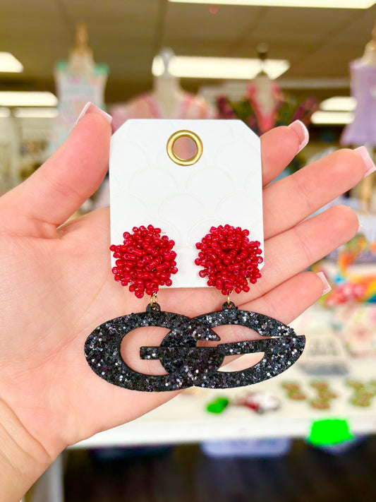 Glitter G Georgia Beaded Earrings