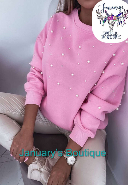 Women's Pink Pearl Sweatshirt