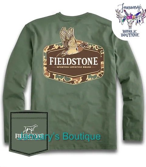 Boy's Fieldstone Camo Wood Duck Long Sleeve T-shirt