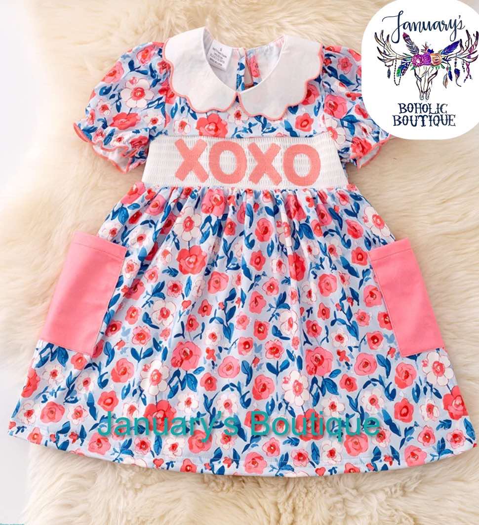 Girl's XOXO Embroidered Floral Dress