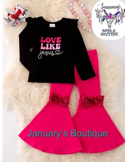 Girl's "LOVE LIKE JESUS" Pant Set