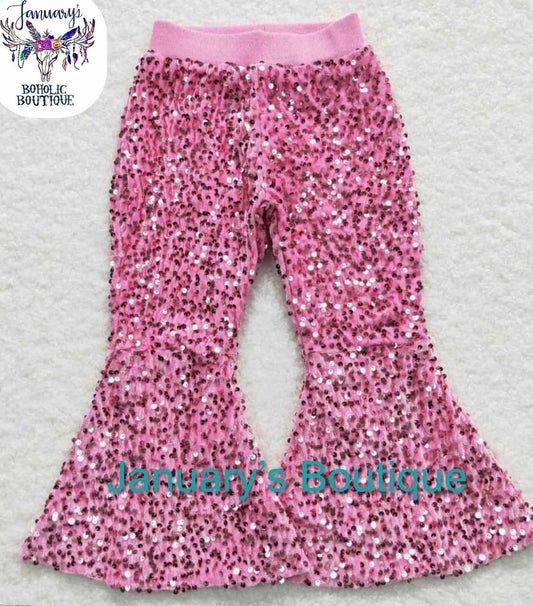 Girl's Pink Sequin Pants