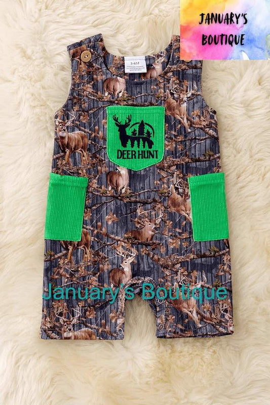 Boy's Deer Hunt Camo Romper