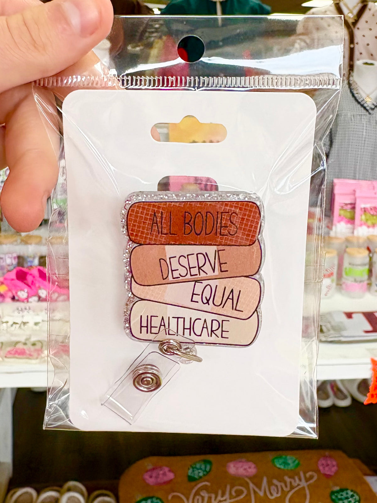 KK All Bodies Deserve Equal Healthcare Badge Reel