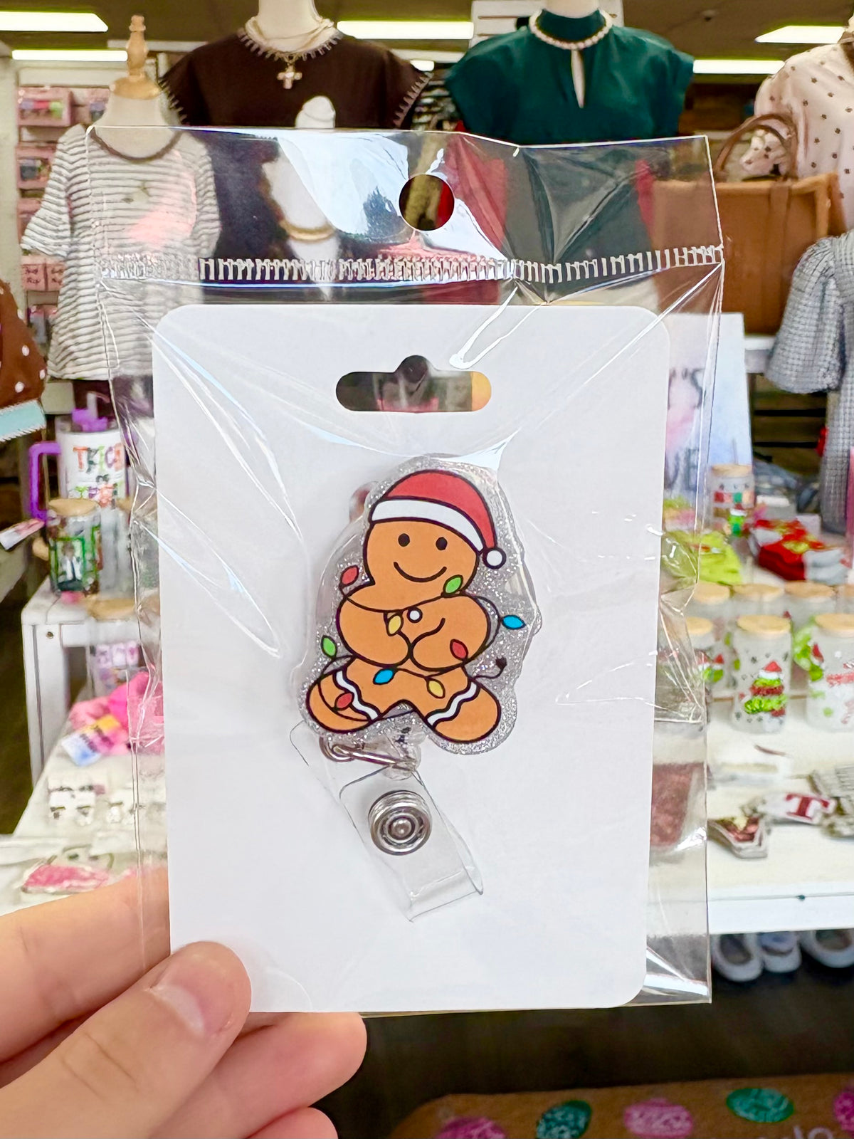 KK Gingerbread W/ Lights Badge Reel