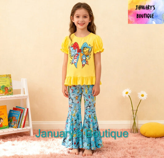 Girl’s Yellow Dr Seu*s Set