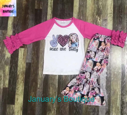 Girl’s Peace Love Dolly Set