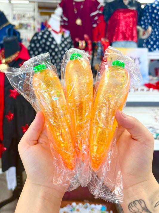 KK Glitter Maltose Sugar Carrot Squishy Toy