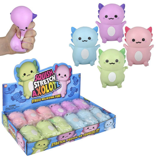 KK 4” Squish & Stretch Axolotl Squishy Toy