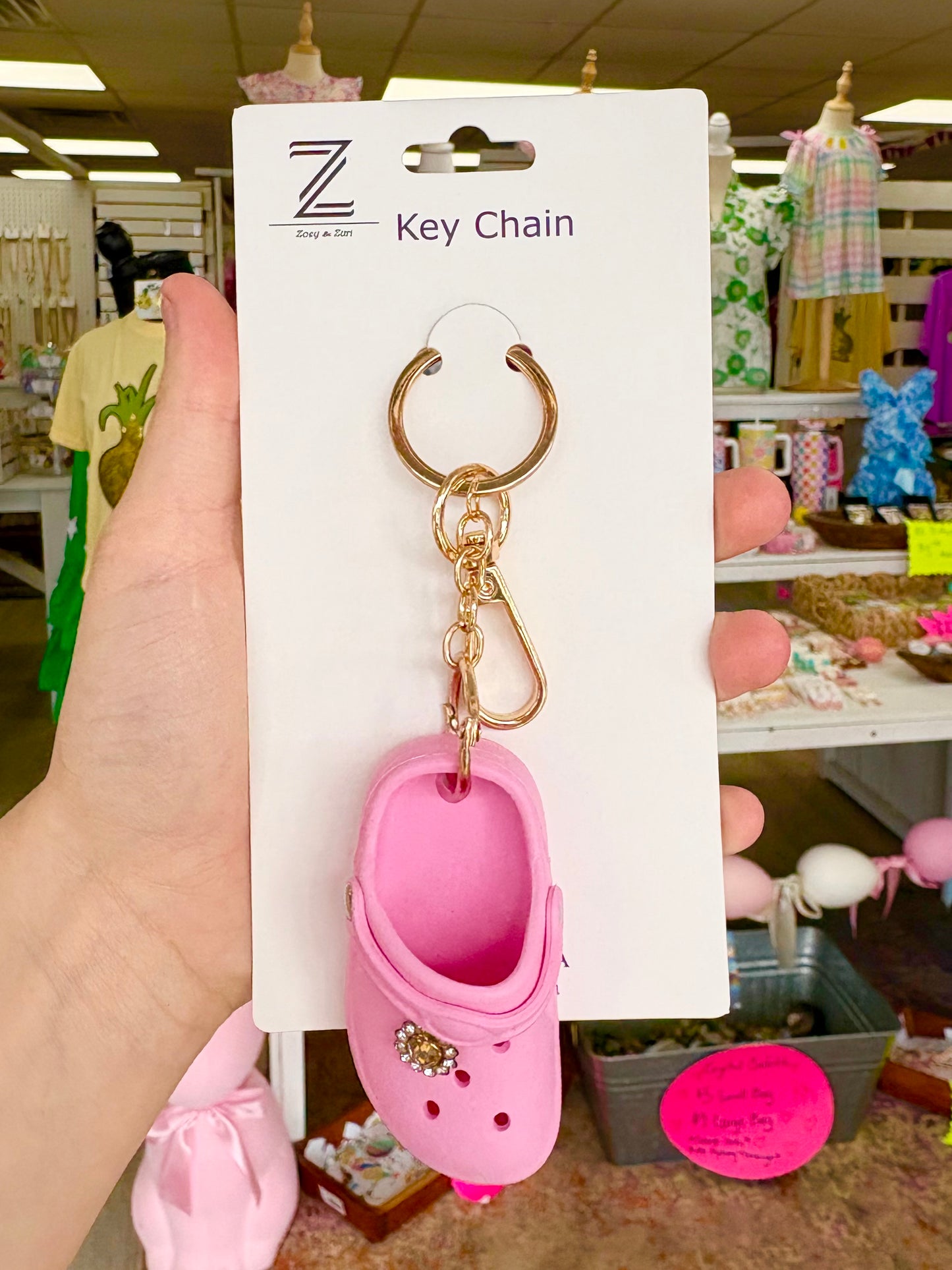 KK Pink Croc Keychain