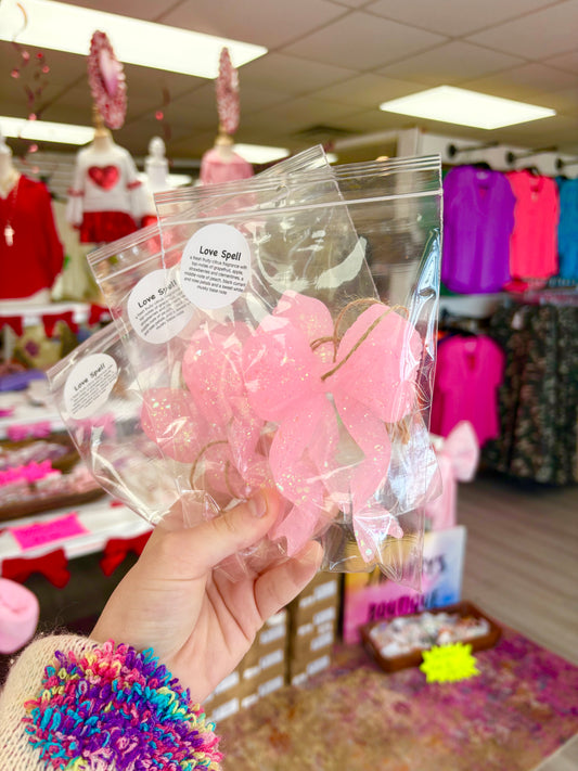 KK 3D Coquette Bow Car Freshie(Love Spell)