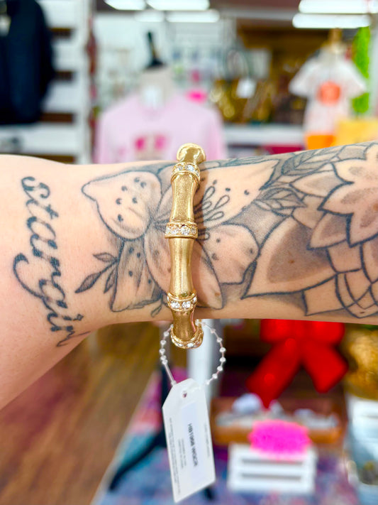 Matte Gold Rhinestone Bracelet