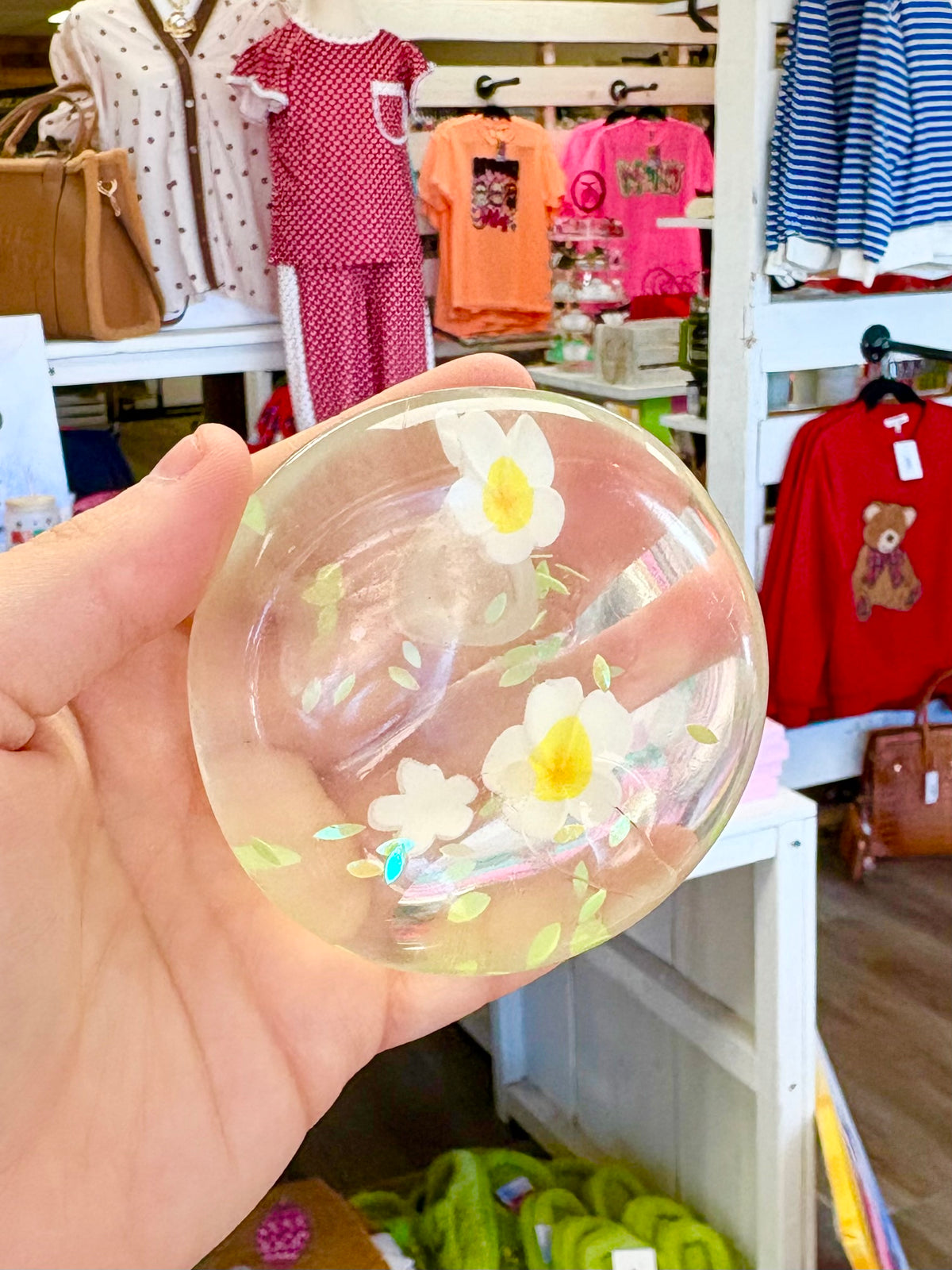KK Flower Charm Coconut Oil Ball Squishy