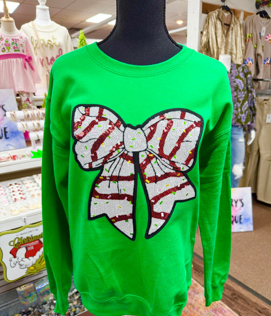 Women’s Sequin Bow Sweatshirt