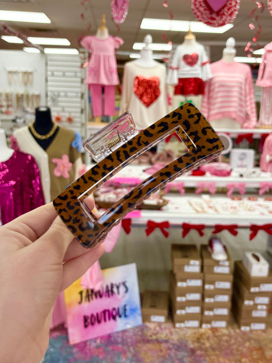 KK Large Leopard Hair Clip