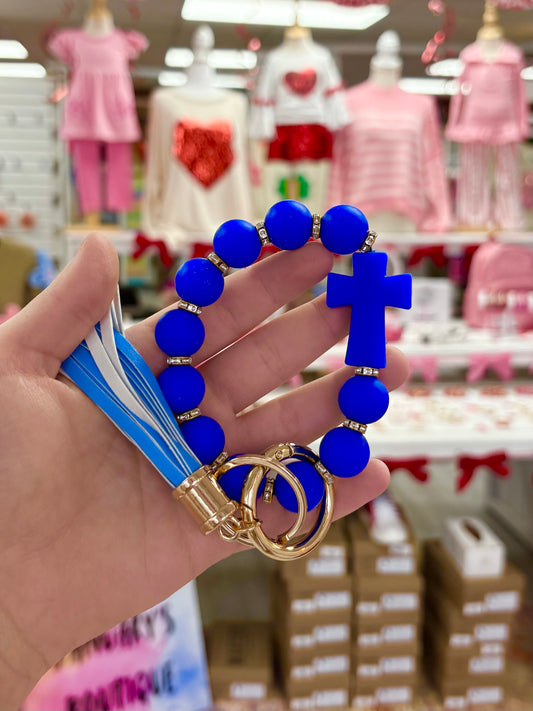 KK Blue Cross Wristlet
