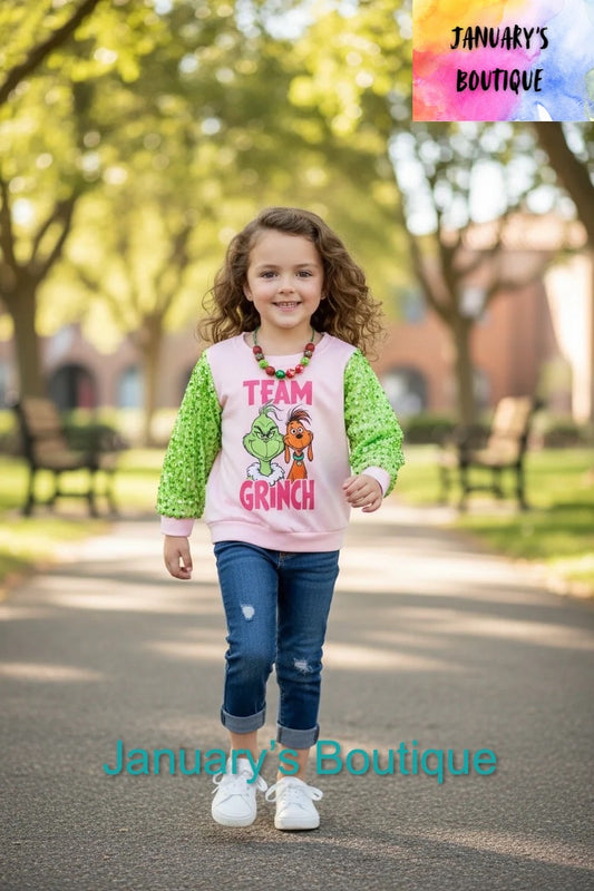 Girl’s TEAM GRIN*H Sequin Shirt