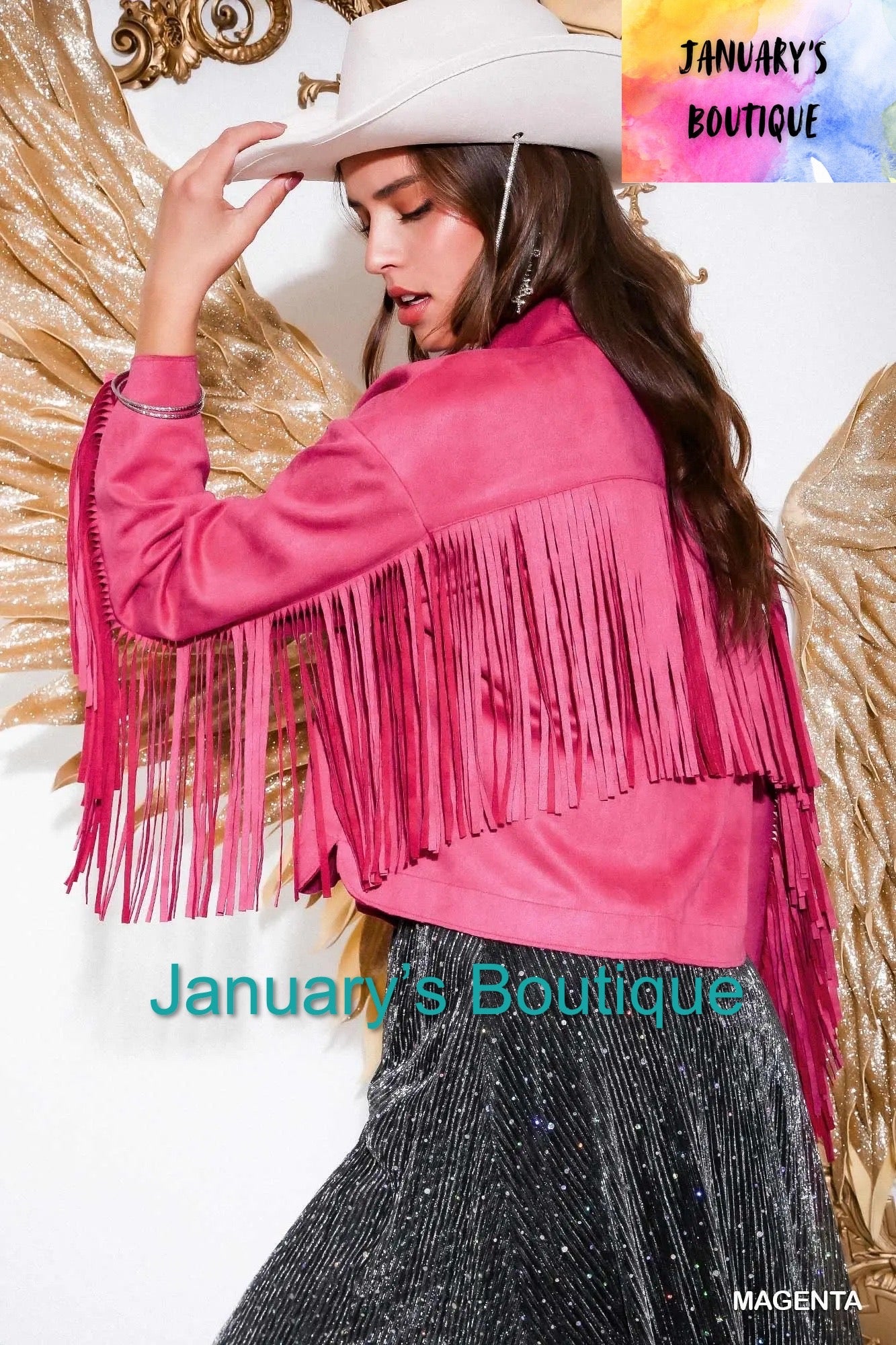 Magenta Suede Jacket