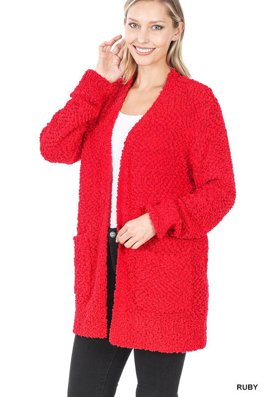 Women’s Red Popcorn Sweater