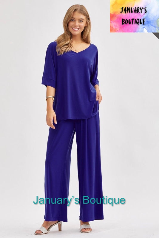 Women’s Royal Blue Pants Set