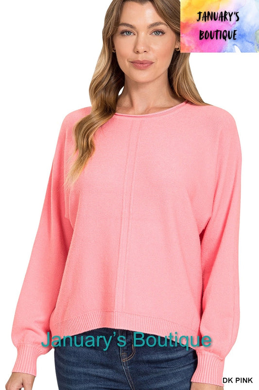Women’s Pink Front Seam Sweater