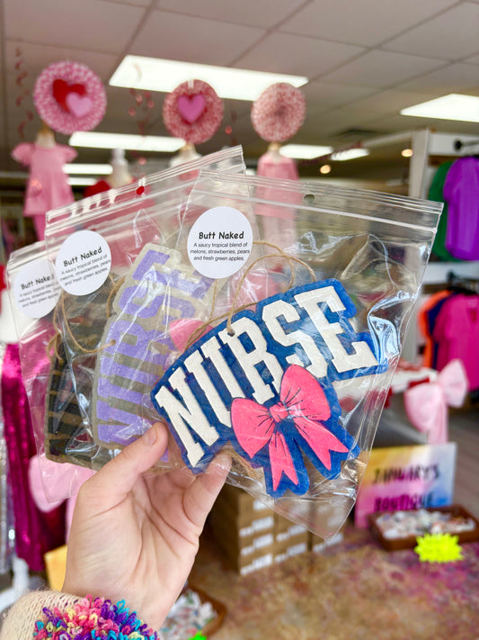 KK Nurse W/ Bow Car Freshie(Butt Naked)