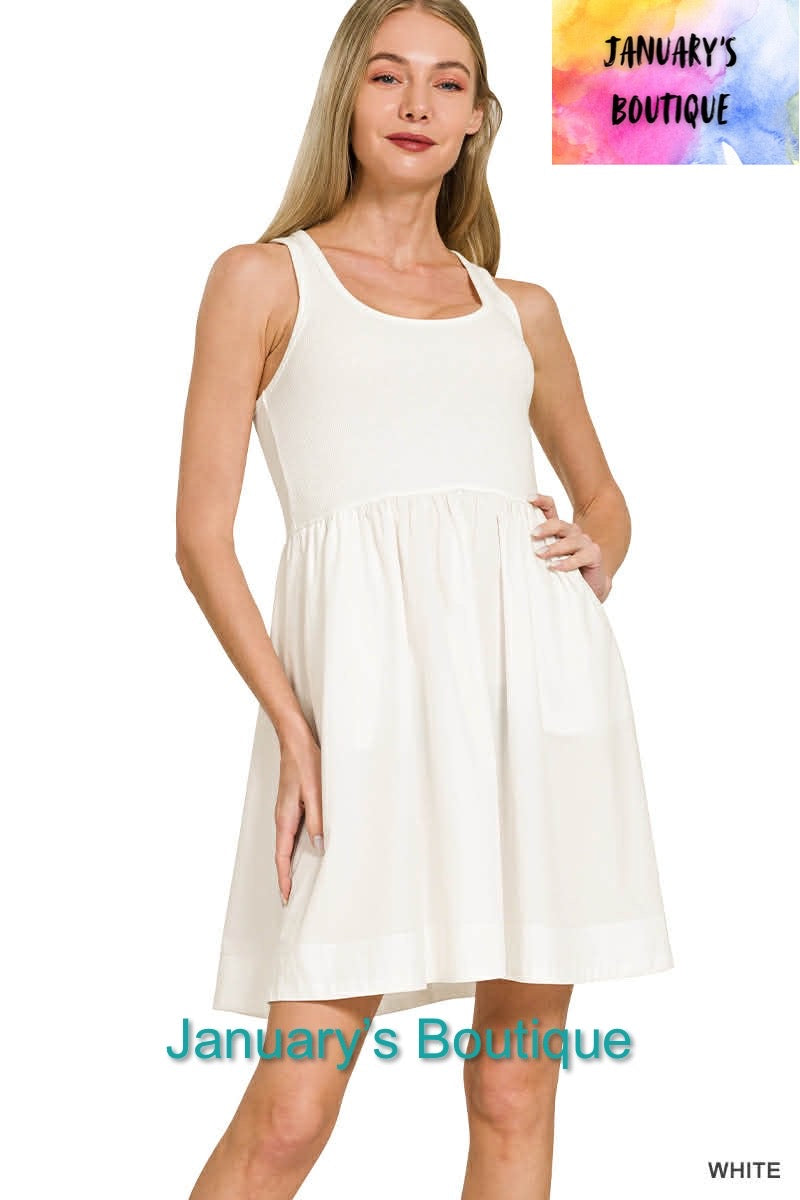 CAM Women’s White Tank Dress