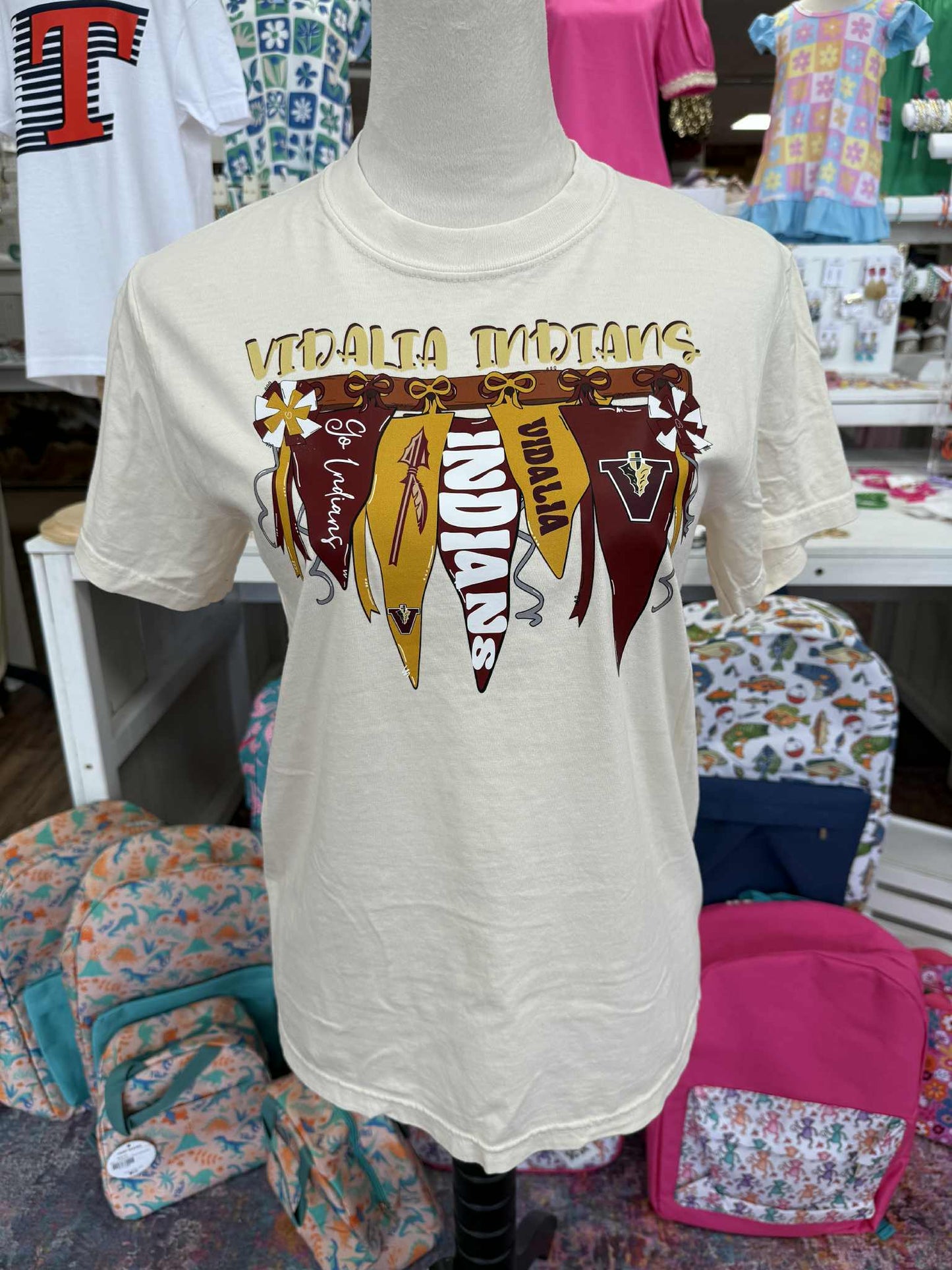 Women's Vidalia Indian Flags T-shirt