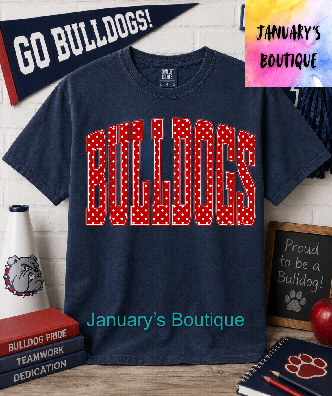 Girl’s BULLDOGS Comfort Color T-shirt
