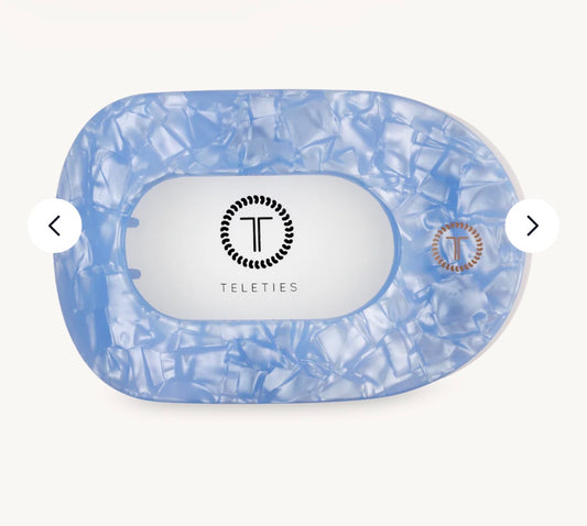 KK Blue Lagoon Large Flat Round Hair Clip