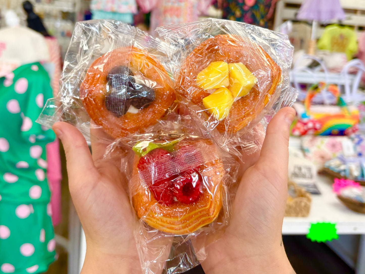 KK Fruit Bread Squishy Keychain