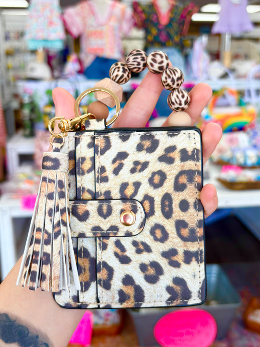 KK Leopard Wallet Wristlet
