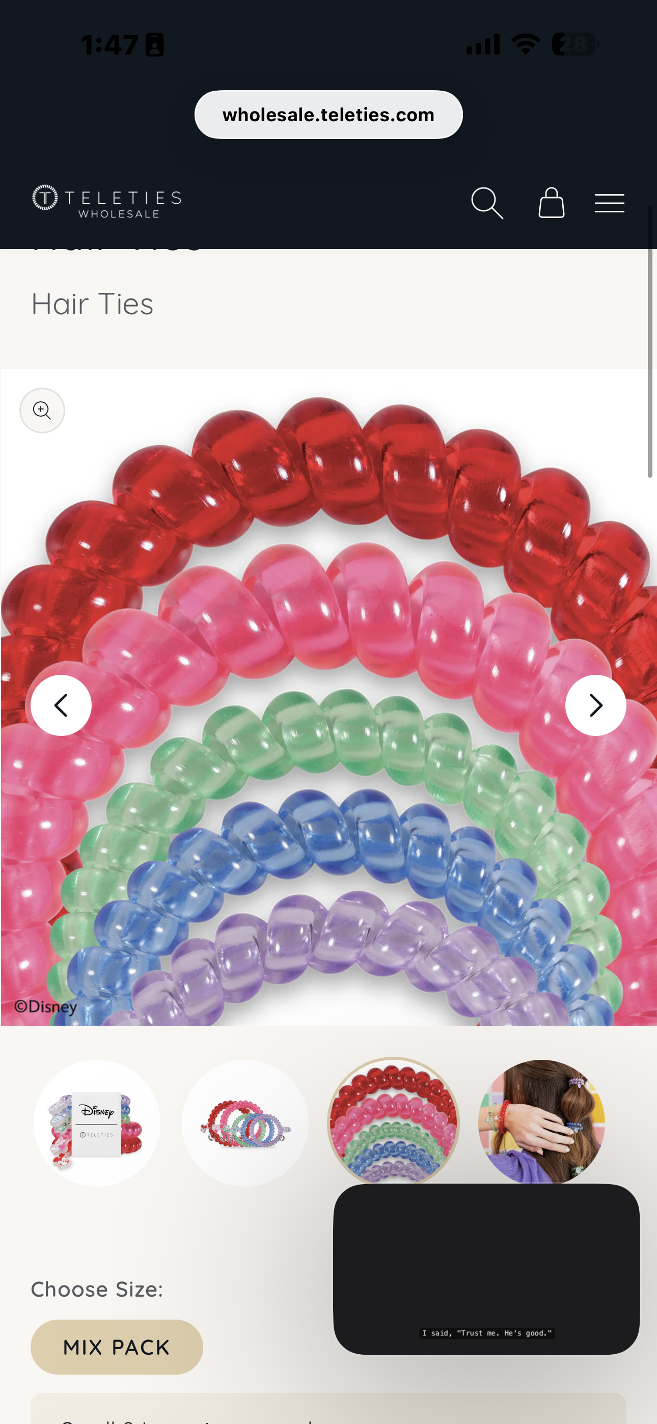 KK Mickey and Friends Mix Pack Hair Ties