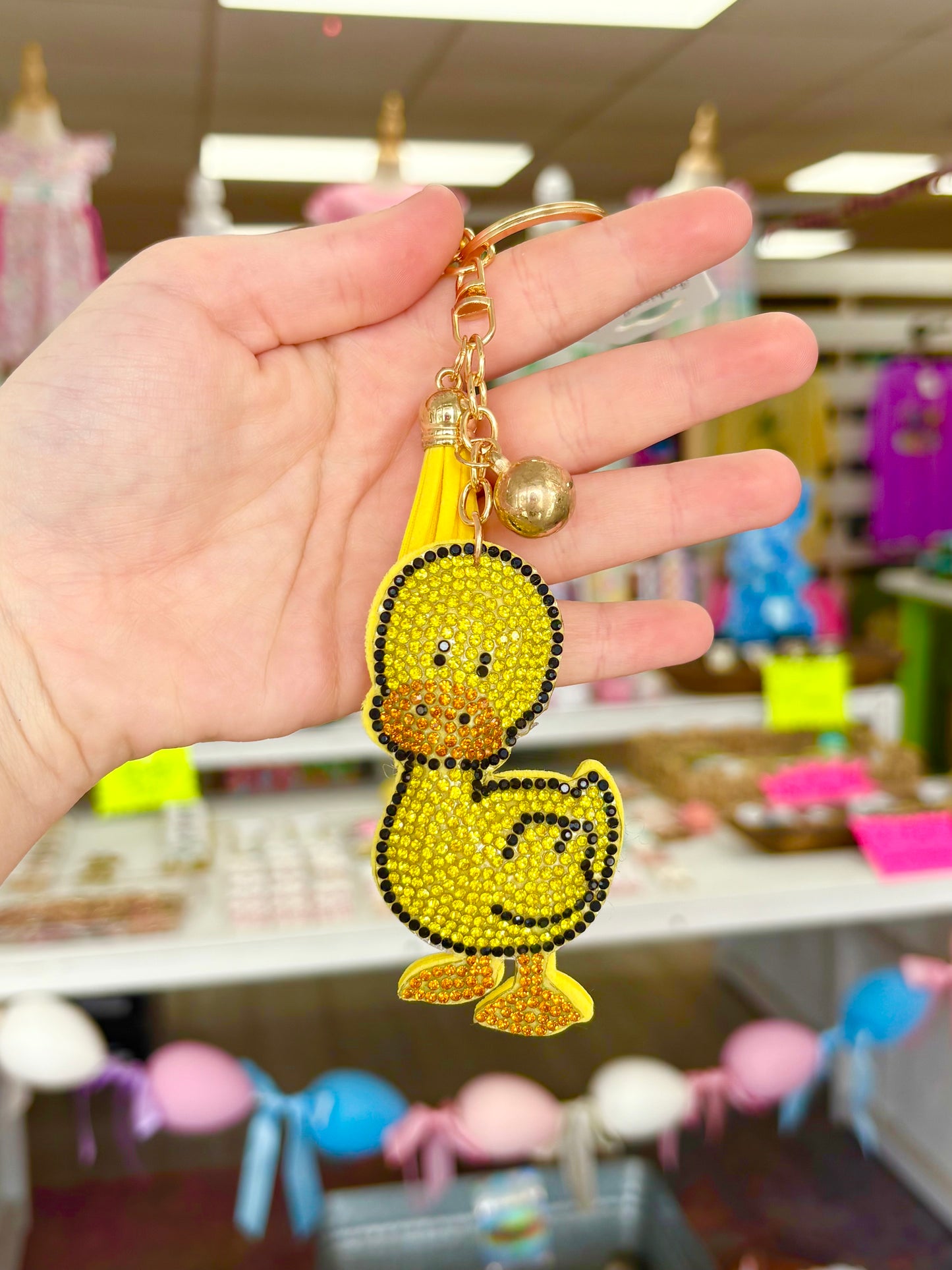 KK Rhinestone Duck Keychain