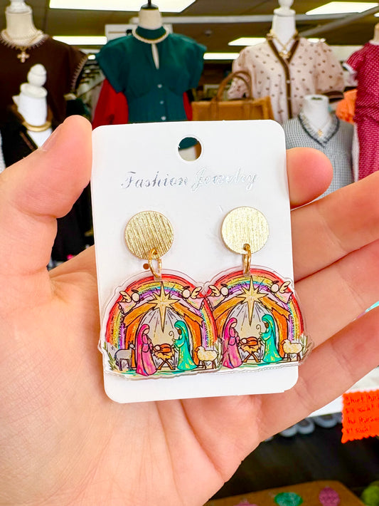 KK Christmas Nativity Earrings