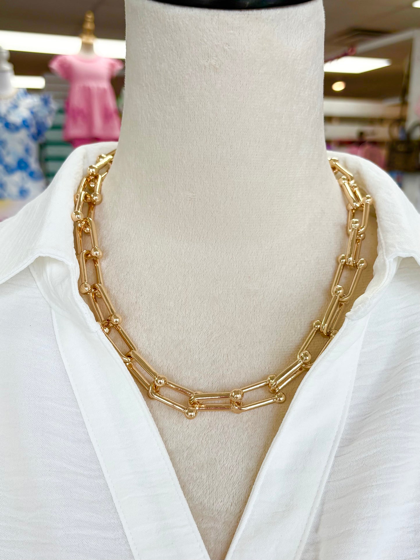 KK Gold U-Link Chain Necklace