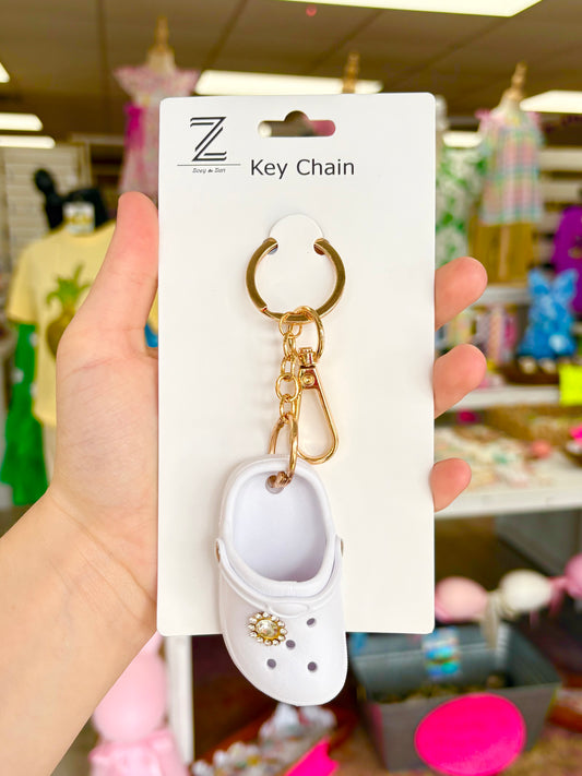 KK White Croc Keychain